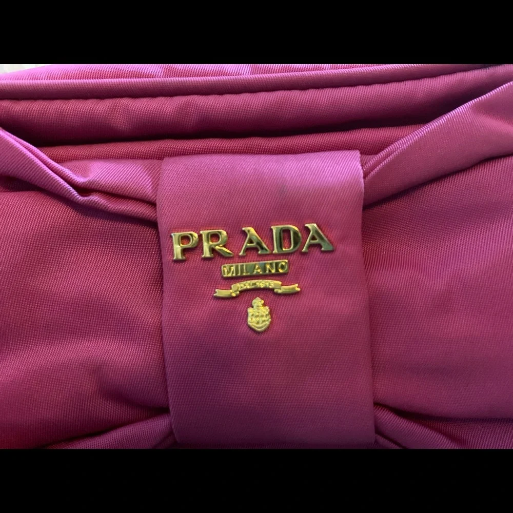 Prada Pink ‘Bow Camera Crossbody Bag Tessuto Small - Picture 4 of 4